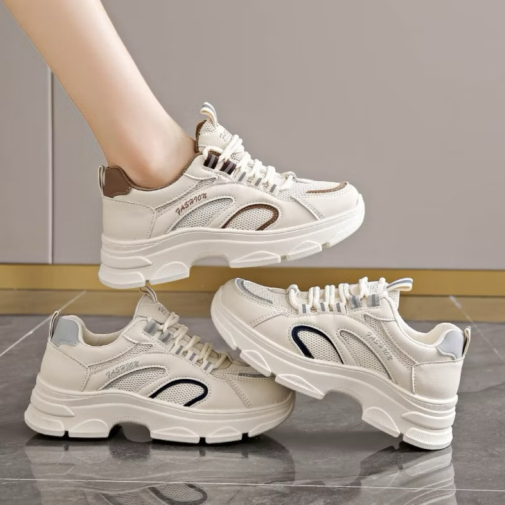 Giày Thể Thao Nữ Sneaker ,C Phối Màu Đế Su Đúc