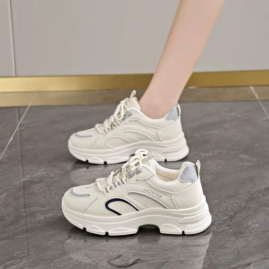 Giày Thể Thao Nữ Sneaker ,C Phối Màu Đế Su Đúc