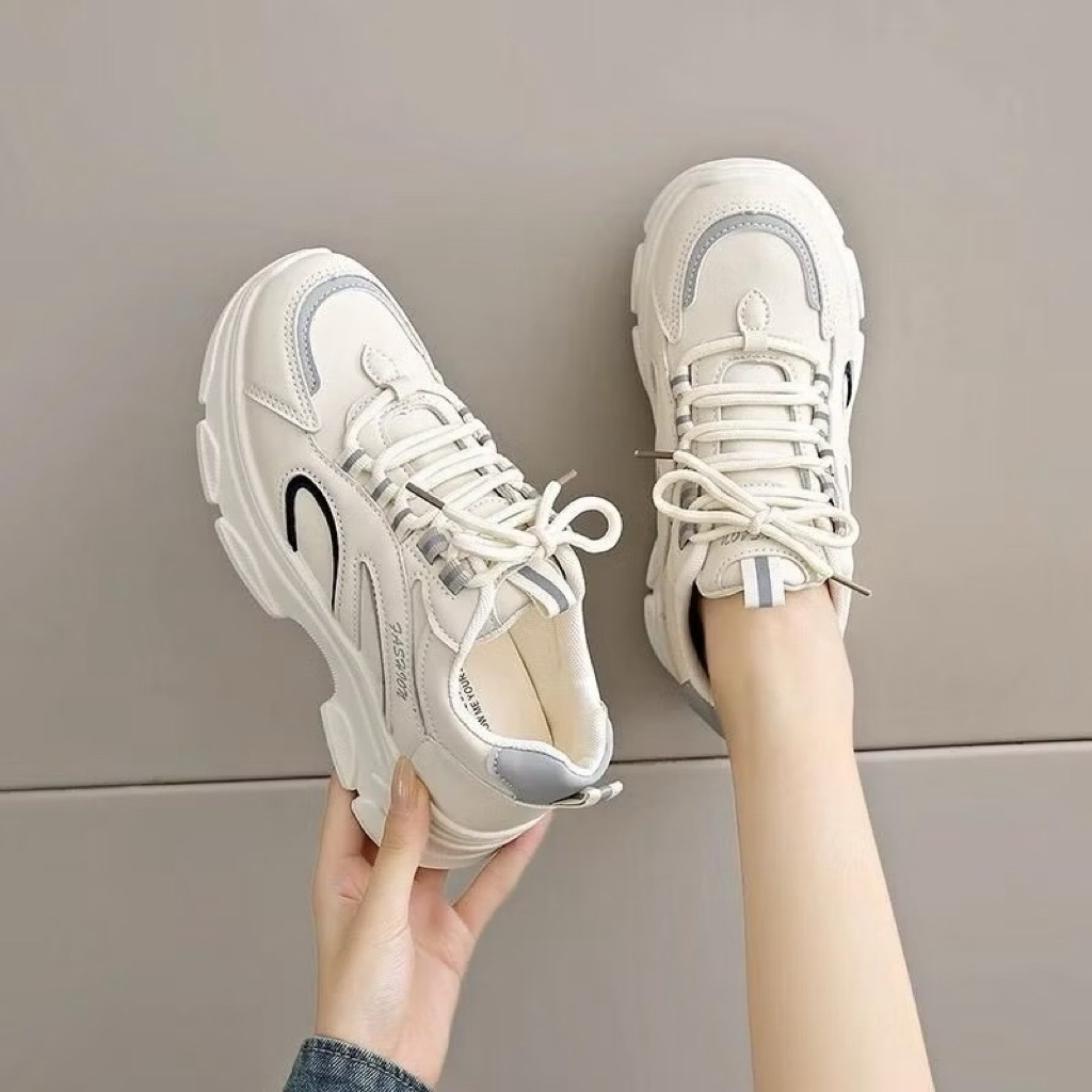 Giày Thể Thao Nữ Sneaker ,C Phối Màu Đế Su Đúc