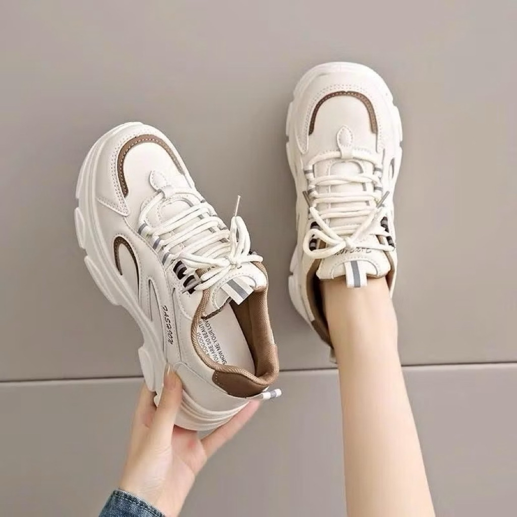 Giày Thể Thao Nữ Sneaker ,C Phối Màu Đế Su Đúc
