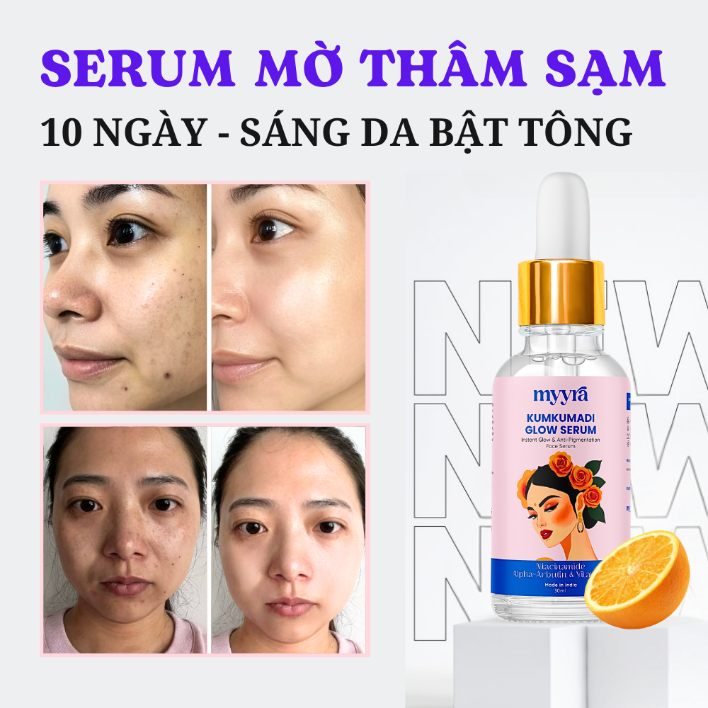 Serum Căng Bóng Da, Loại Bỏ Thâm Mụn, Nám Lâu Năm, Đều Màu Da Trong 15 Ngày