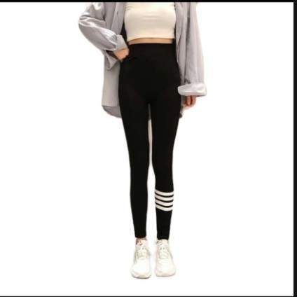 Quần Legging Nữ dài cạp chun in 4 vạch Dáng ôm siêu xinh