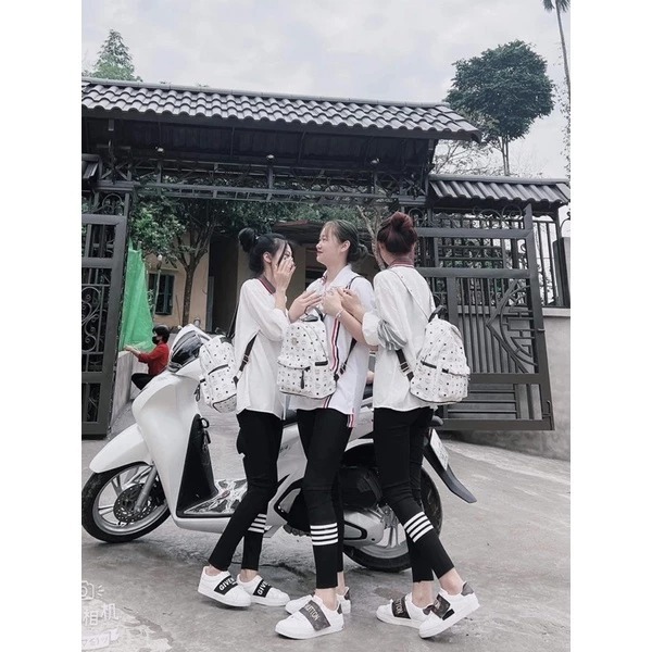 Quần Legging Nữ dài cạp chun in 4 vạch Dáng ôm siêu xinh