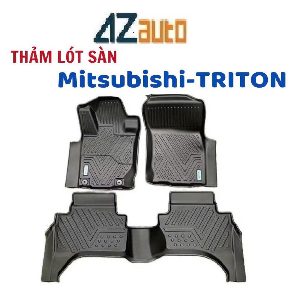 Thảm lót sàn nhựa TPE 5D xe Triton 2018-2024 tràn viền hàng cao cấp