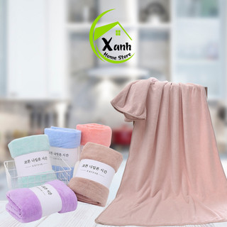 [Set 3 Khăn] Khăn Mặt Lông Cừu Thấm Hút Nước Tốt GD63 - Khăn Tắm Lông Cừu Hàn Quốc Nhiều Màu Sắc 70x140cm