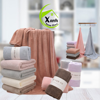 [Set 3 Khăn] Khăn Mặt Lông Cừu Thấm Hút Nước Tốt GD63 - Khăn Tắm Lông Cừu Hàn Quốc Nhiều Màu Sắc 70x140cm
