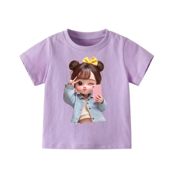 👕 Áo Thun Bé Gái mềm mịn thoáng mát in hình dễ thương 👕 AT137