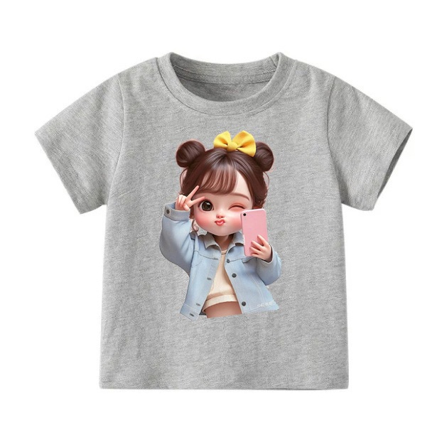 👕 Áo Thun Bé Gái mềm mịn thoáng mát in hình dễ thương 👕 AT137