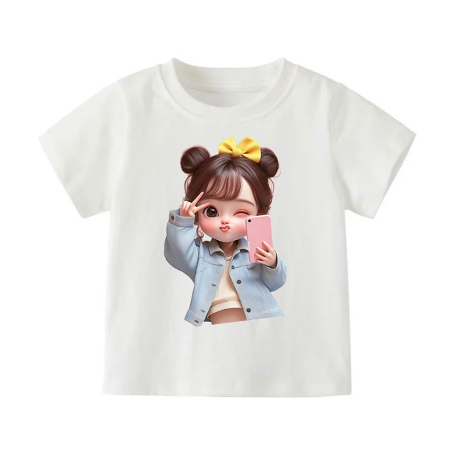 👕 Áo Thun Bé Gái mềm mịn thoáng mát in hình dễ thương 👕 AT137