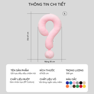 Gối Tựa Đầu, Tựa Cổ Hình "?" Mềm Mại,Thoải Mái Dùng Để Thư Giãn, Trang Trí, Du Lịch, Gift, Question Pillow 2u.lifestyle