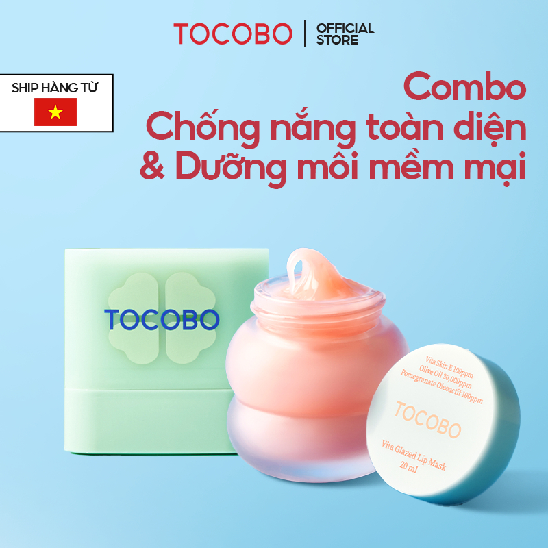 Combo chống nắng toàn diện và dưỡng môi mềm mại Vita Lips mask 20ml & Mini Cica Cooling Sun Stick SPF50+ PA++++ 11g