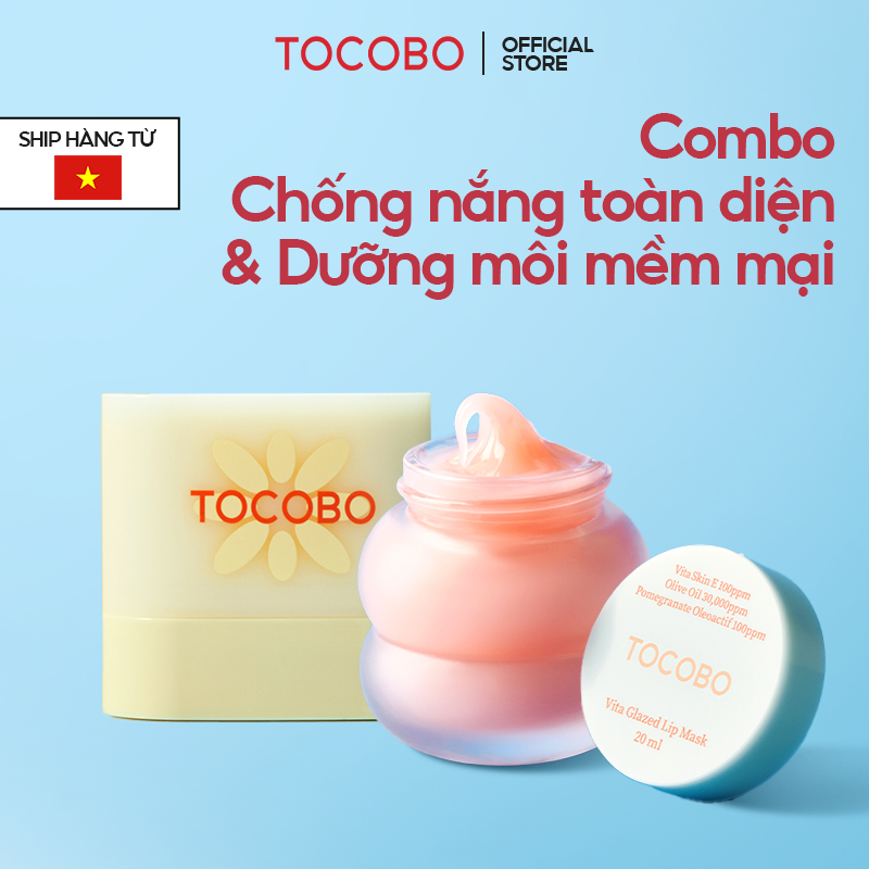 Combo chống nắng toàn diện và dưỡng môi mềm mại Vita Lips mask 20ml & Mini Vita Waterproof Sun Stick SPF50+ PA++++ 11g