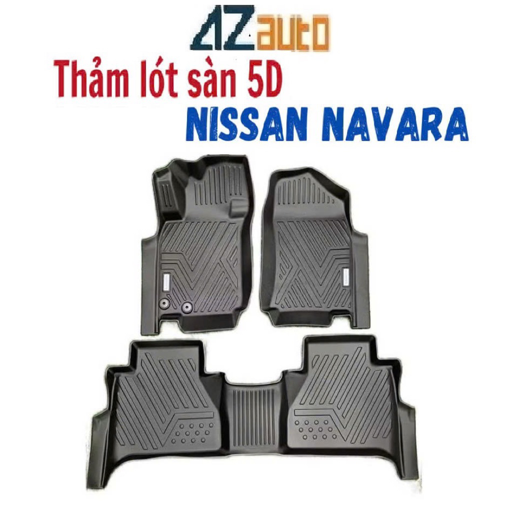 Thảm lót sàn nhựa TPE 5D xe Nissan Navara 2017-2023 tràn viền hàng cao cấp