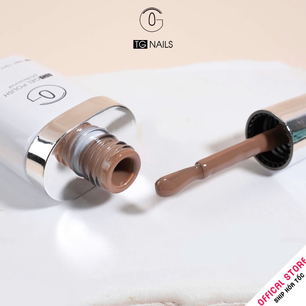 Set sơn gel 12 màu  ĐN-TC12 Nâu Socola TG cọ tròn bảng ngang
