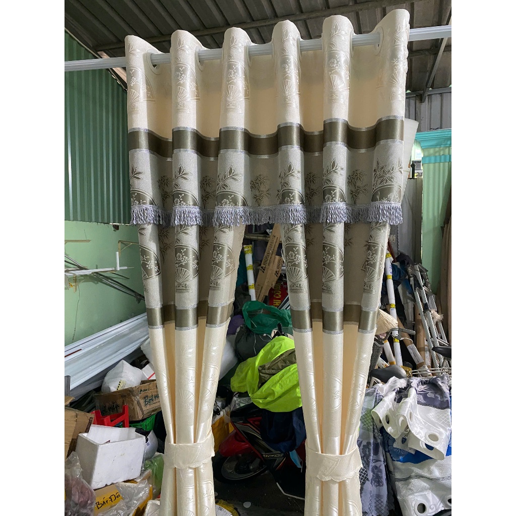 TRỌN BỘ RÈM CỬA BUỒNG RÈM THỔ CẨM ( CHƯA CÓ THANH TREO & CÓ THANH TREO ) RÈM CỬA VIỆT HÀN