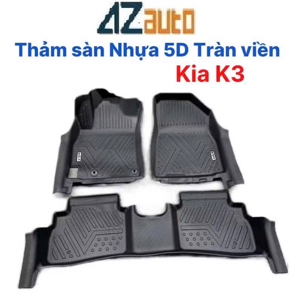 Thảm lót sàn nhựa TPE 5D tràn viền bậc xe KIA K3 2022-2024
