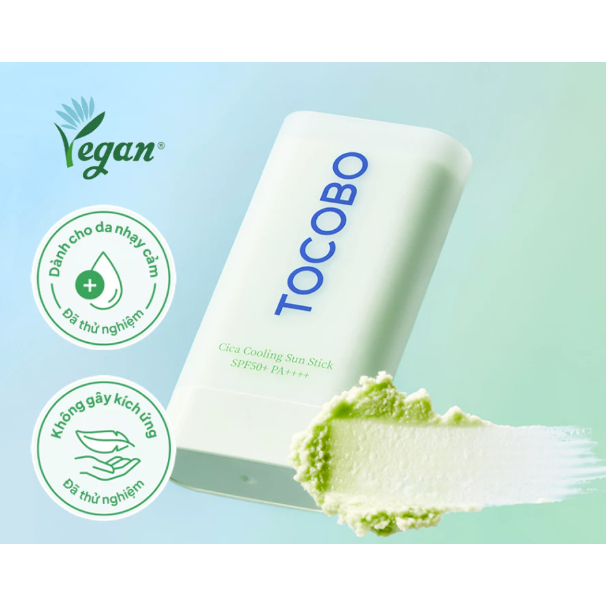 Sáp Chống Nắng Dạng Thỏi Tocobo Cica Cooling Sun Stick SPF50+ PA++++ 18gr
