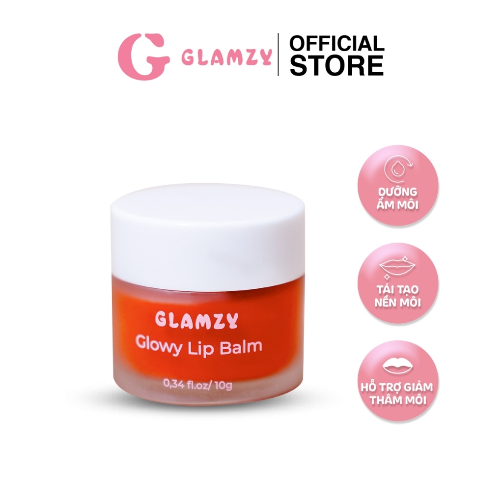 Son Dưỡng Môi Ban Đêm GLAMZY Glowy Lip Balm Dưỡng Ẩm Sâu, Phục Hồi Môi Khô Nứt Nẻ