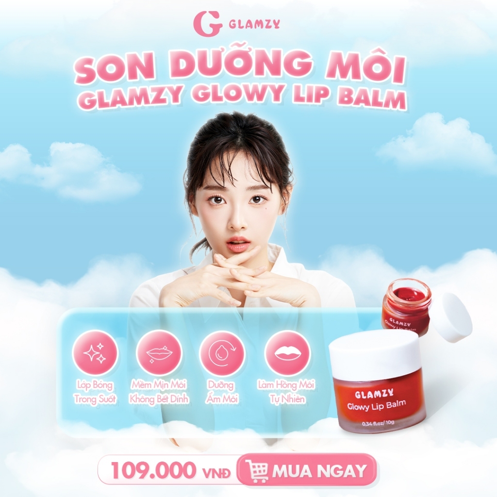 Son Dưỡng Môi Ban Đêm GLAMZY Glowy Lip Balm Dưỡng Ẩm Sâu, Phục Hồi Môi Khô Nứt Nẻ