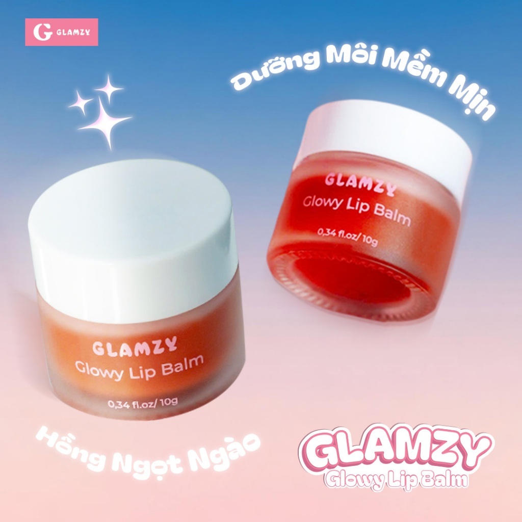 Son Dưỡng Môi Ban Đêm GLAMZY Glowy Lip Balm Dưỡng Ẩm Sâu, Phục Hồi Môi Khô Nứt Nẻ