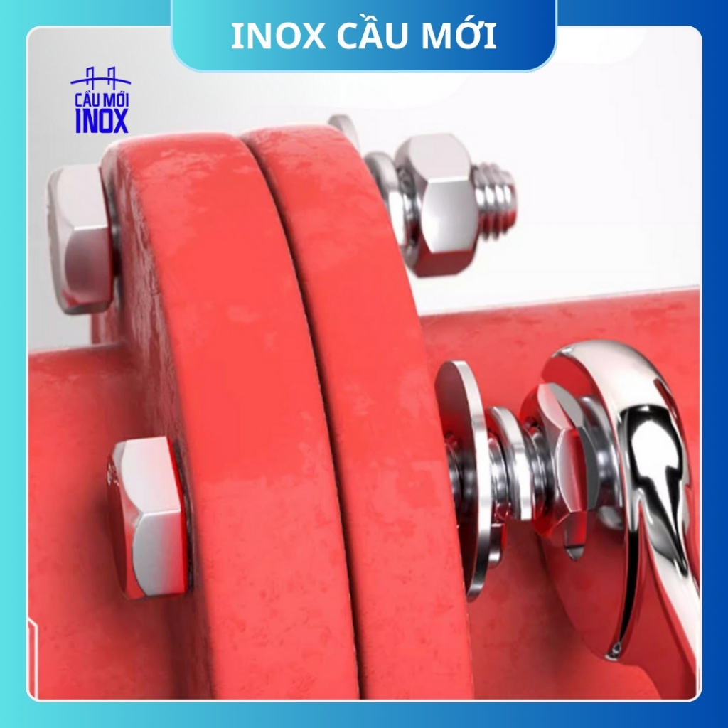 Bộ Bulong Lục Giác Ngoài Inox 304 – Bulong Liên Kết Chất Lượng Cao, Kèm Đai Ốc và Long Đền Đầy Đủ