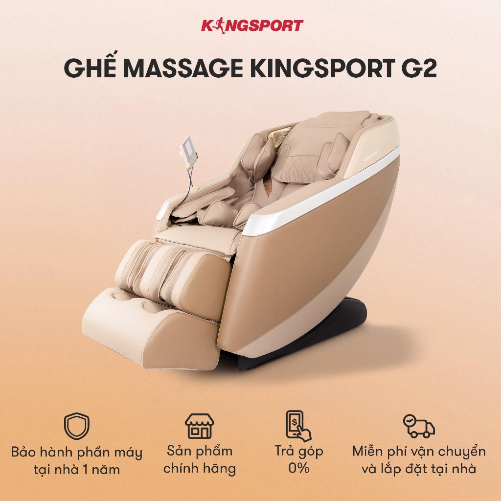 [KOL - CHỈ GIAO MIỀN NAM] Ghế massage KINGSPORT Standard G2 con lăn di chuyển cổ vai, thiết kế hiện đại