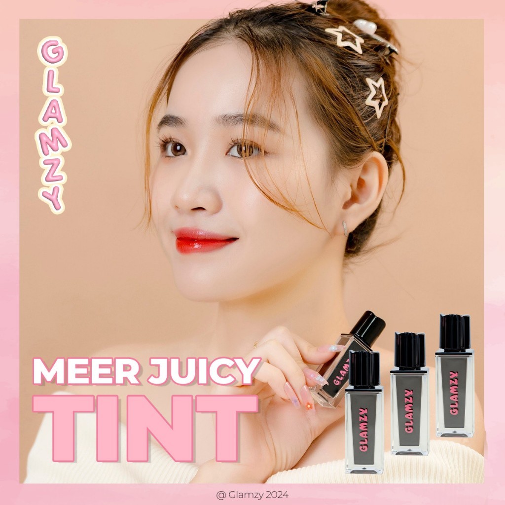 Son Tint Bóng dưỡng ẩm GLAMZY Meer Juicy Tint Giữ Ẩm Môi, Không Khô Nứt, Độ Bóng 3H