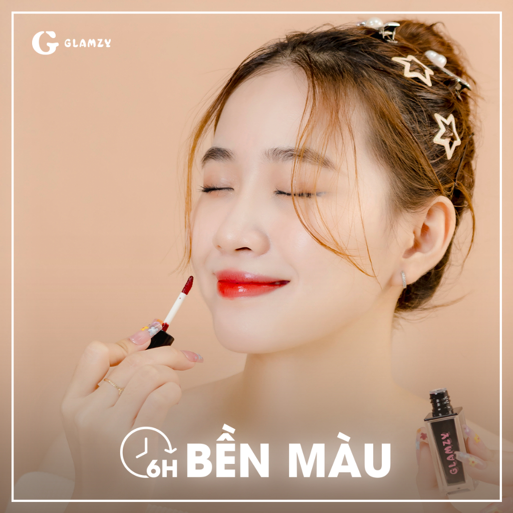 Son Tint Bóng dưỡng ẩm GLAMZY Meer Juicy Tint Giữ Ẩm Môi, Không Khô Nứt, Độ Bóng 3H