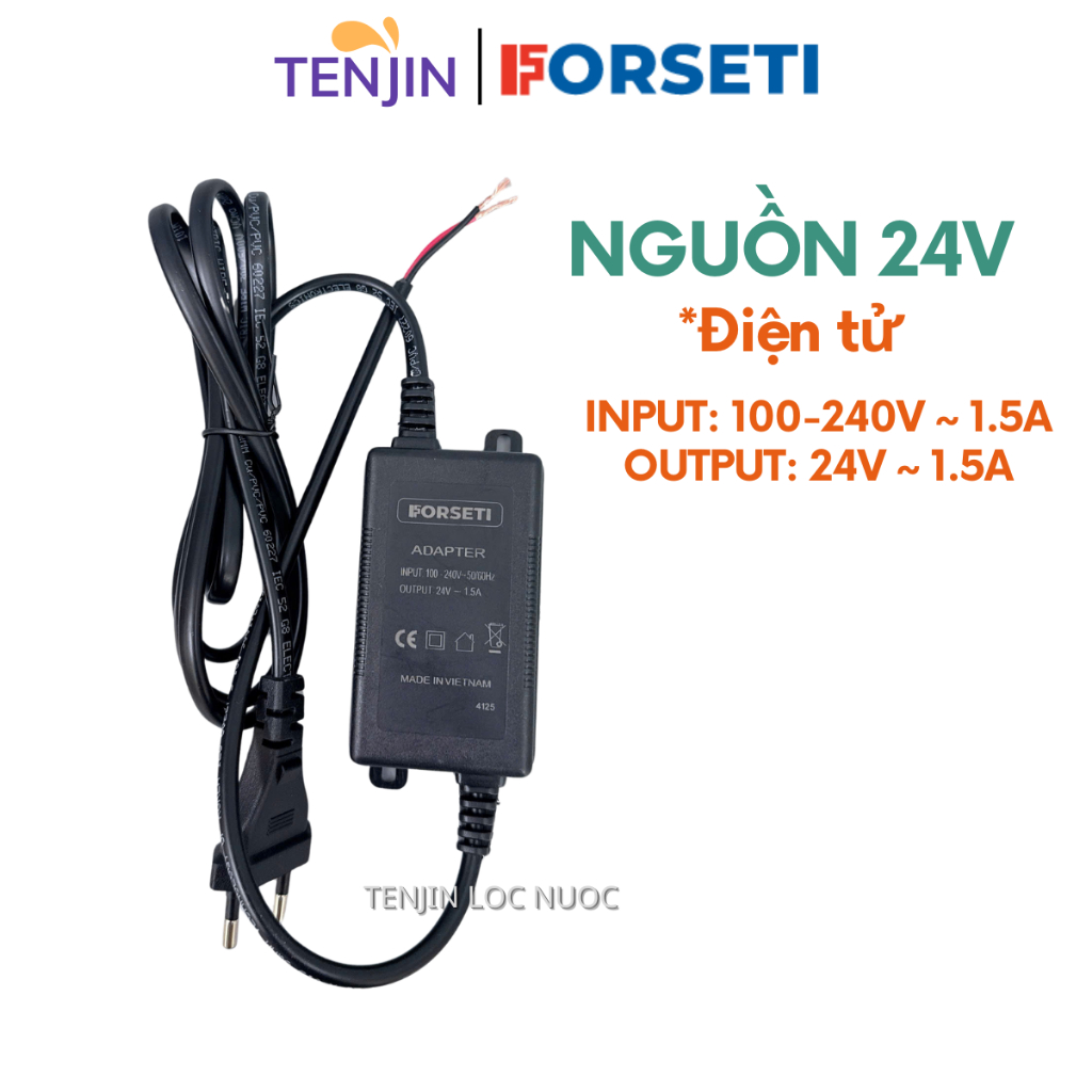 Adapter Nguồn 24V 1.5A Nhập Khẩu  FORSETI Dành Cho Máy Lọc Nước RO Bảo Hành 1 Đổi 1 Trong 3 Tháng