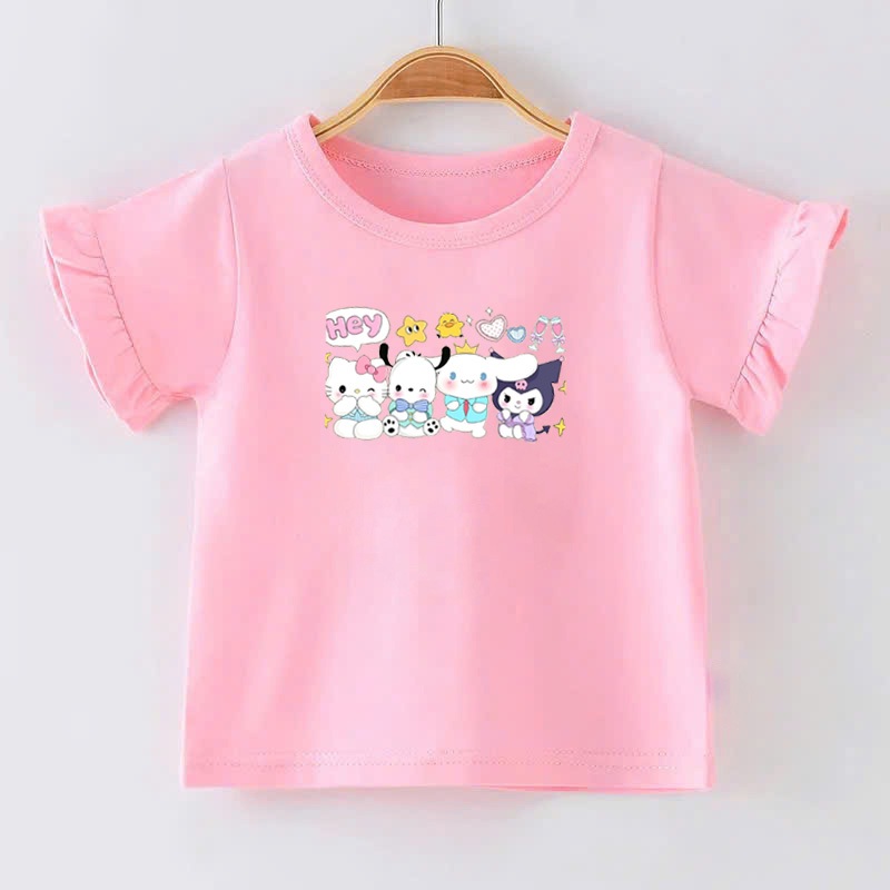 👕 Áo Thun Bé Gái mềm mịn thoáng mát in hình dễ thương 👕 AT155