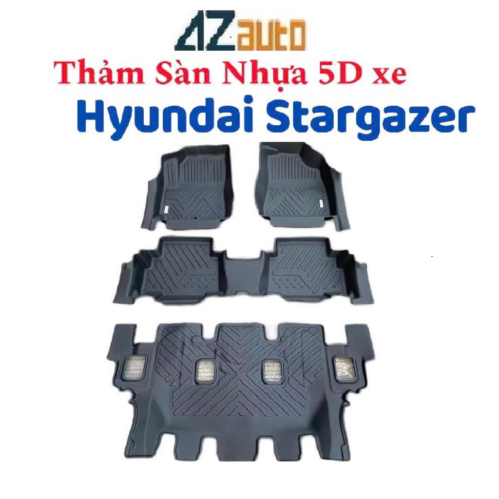 Thảm lót sàn nhựa TPE 5D xe Huyndai Stargazer 2022-2025 hàng cấp