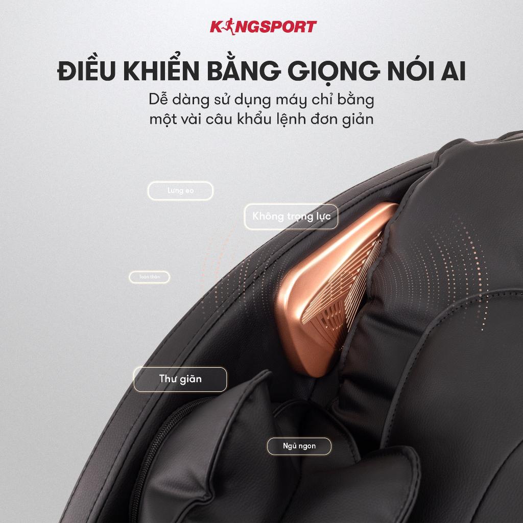 [KOL] Ghế massage KINGSPORT Standard G4 con lăn di chuyển cổ vai, túi khí massage tay dài