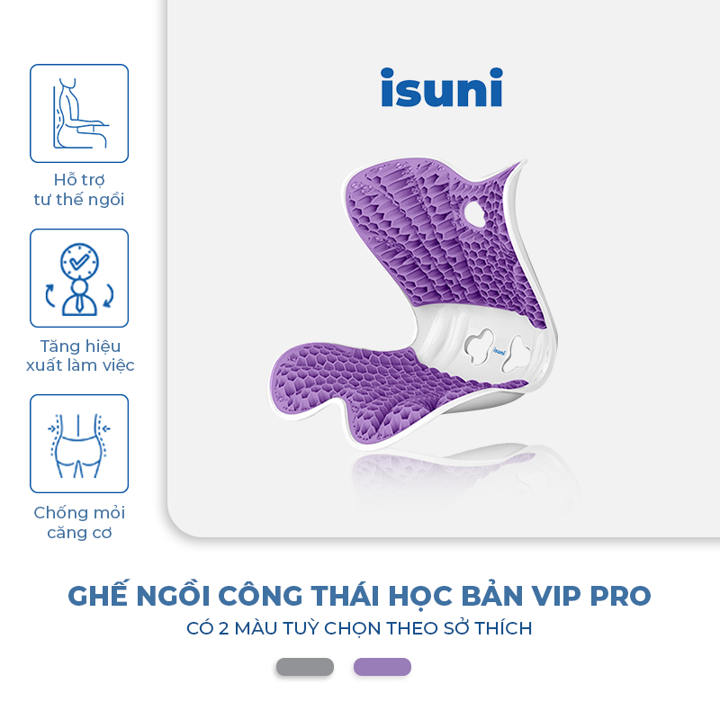[BẢN VIP PRO] Ghế Công Thái Học Điều Chỉnh Tư Thế Ngồi Isuni Chống Gù Lưng Cho Bà Bầu, Dân Văn Phòng
