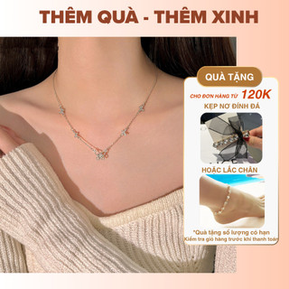 [🔥XƯỞNG SALE SẬP SÀN 🔥] Dây Chuyền Mạ Bạc Mặt Bướm Đính Đá Xinh Xắn Phong Cách Hàn Quốc N250