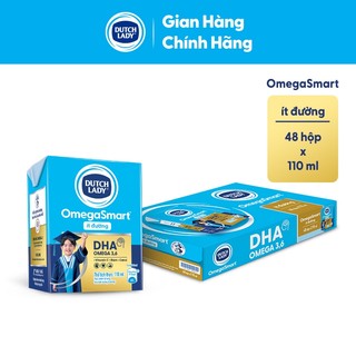 Thùng 48 Hộp Sữa Dinh Dưỡng Dutch Lady OmegaSmart Ít Đường 48x110ml