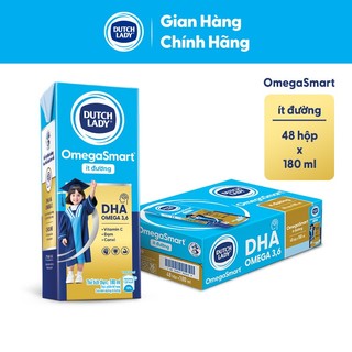 Thùng 48 Hộp Sữa Dinh Dưỡng Dutch Lady OmegaSmart Ít Đường 48x180ml