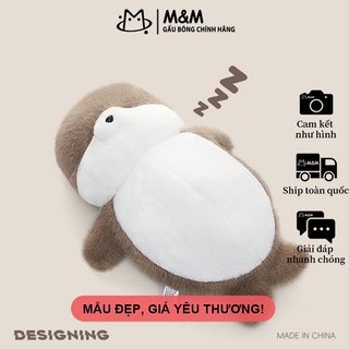 Hải cẩu nằm ngửa, thú bông chó con dễ thương, gối ôm khi ngủ giao từ kho Hà Nội