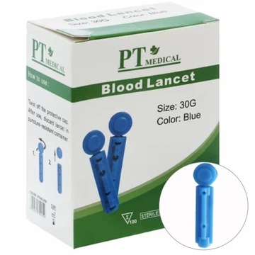 Hộp 100 Kim lấy máu tròn dùng cho các máy đo đường huyết On Call, Sinocare, Omron, Microlife, One Touch