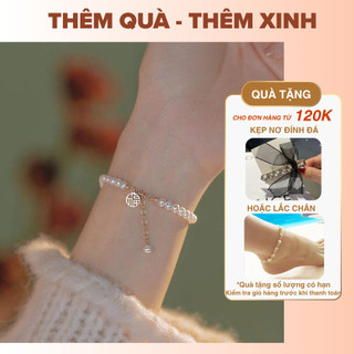 [🔥XƯỞNG SALE SẬP SÀN🔥] Vòng Đeo Tay Lắc Tay Nữ Chuỗi Hạt Ngọc Mặt Đồng Xu B126