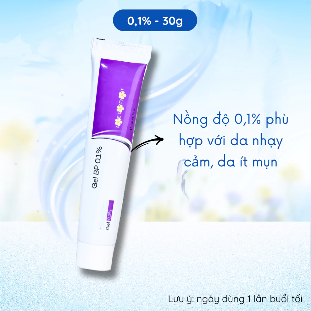 Gel Giảm Mụn Klena Forte 0.1% 0.3% Adapalene Gel hỗ trợ giảm mụn ẩn, mụn trứng cá, mờ thâm dưỡng ẩm