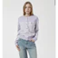 Áo cardigan len sọc ngang tím pastel tay dài thêu gấu chất len mềm mịn co giãn nhẹ hot hit