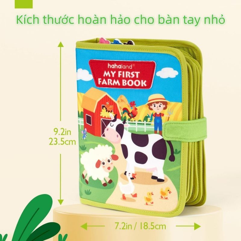 Cảm giác sách cho trẻ em mầm non giáo dục sách yên tĩnh học sớm câu chuyện trang trại động vật Cảm giác sách vải