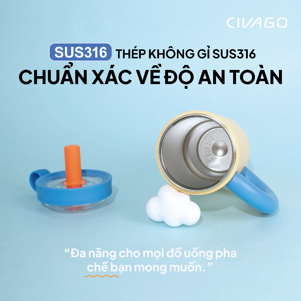 CIVAGO（36oz）Bình nước dung tích cực lớn, thích hợp đựng cả nước nóng và nước lạnh. | BigBuy360 - bigbuy360.vn