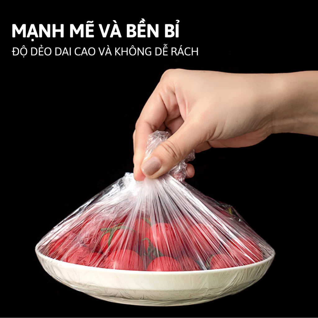 Combo 3 Màng Bọc Thực Phẩm Co Giãn Siêu Dai Túi Có Chun Hình Gấu- Mũ chùm đầu dùng 1 lần tiện lợi