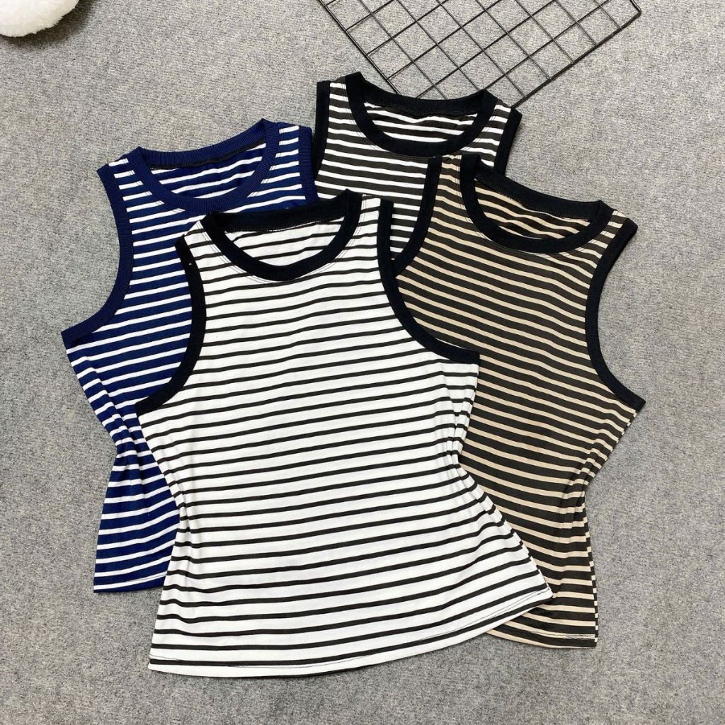 Áo Thun Cổ Tròn Balo Kẻ Sọc Bigsize Nữ – Vải Thun Cotton 4 Chiều Mềm Mịn Co Giãn A321