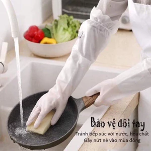 Giảm 60% găng tay cao su hươu dài 30CM-46CM găng tay rửa bát tiện dụng cho mọi gia đình