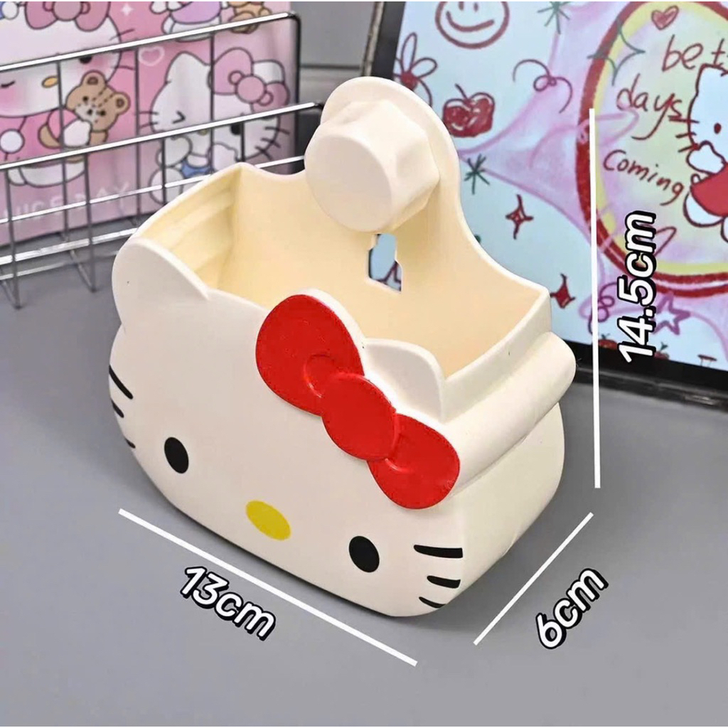 Hộp đựng bàn chải đánh răng Hello Kitty ,Dụng Cụ Sắp Xếp Tường Phòng Tắm Đa Năng Để Bảo Quản Thoát Nước