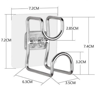 Combo 3 Móc dán tường treo thau chậu, móc treo đa năng siêu chịu lực