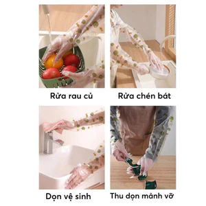 giảm giá 60% Găng Tay nylong Siêu Dài Và Dương Ninh Chống Rách, Găng Tay Rửa Chén Bát SET 5 cặp 1 túi