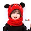 Mũ lông gấu panda cho bé kèm khăn cổ . Khăn mũ Lông cừu cho trẻ em hoạt hình gấu ấm áp, mũ gấu trúc mùa đông 🥶